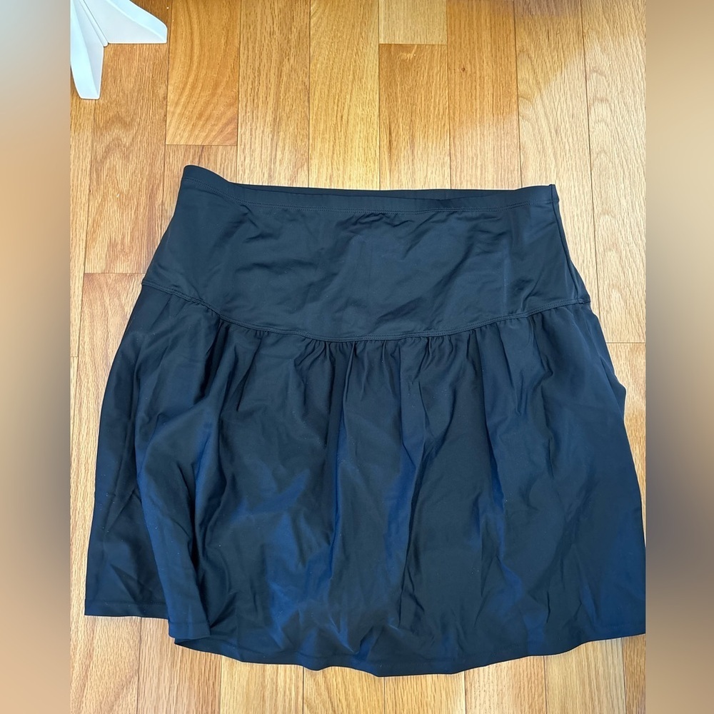 Island Escape Black Swim Skirt